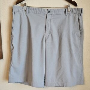 Nike Mens Golf Dri Fit Golf Shorts Blue Striped Tour Performance Pockets Size 38